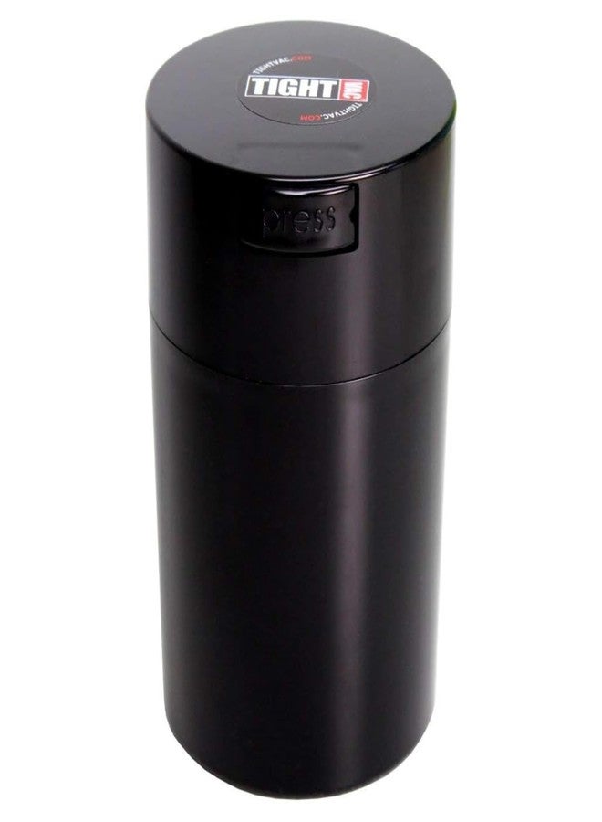 TIGHTPAC Tightvac 1 oz to 6 ounce - Patented Airtight Container | Multi-use Vacuum Container Works as Smell Proof Containers for Herbs and Dry Goods. Black - Image 1